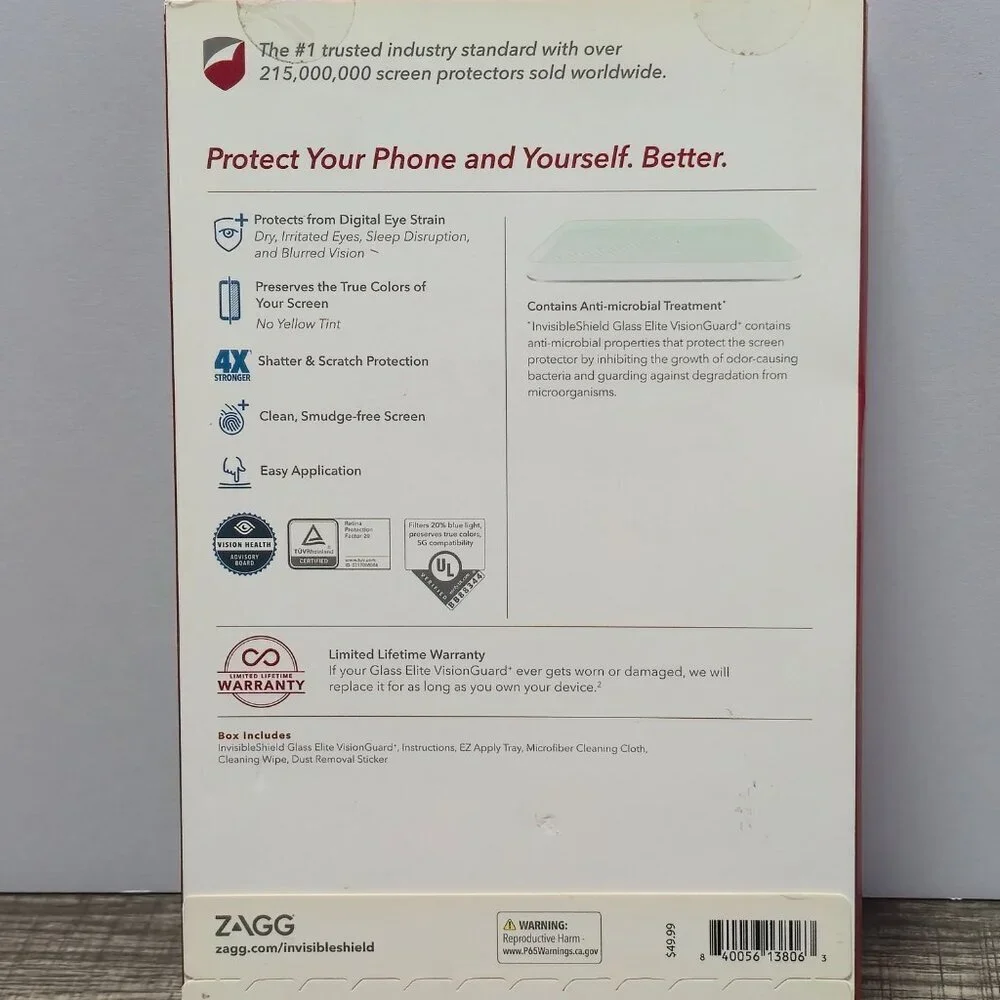 Zagg Invisible Shield Glass Elite Screen Protector One Plus 9